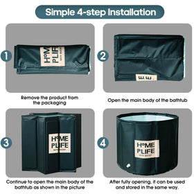 UINERAGI bath tub side drain enables quick, mess-free emptying after soak