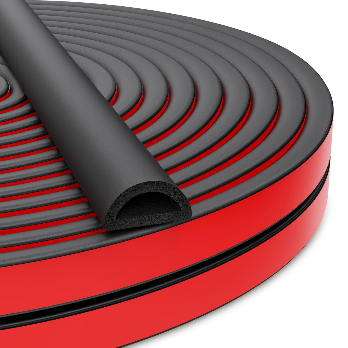 UIOCSSC 26ft weather-stripping door seal D-shape improves edge closure against drafts.