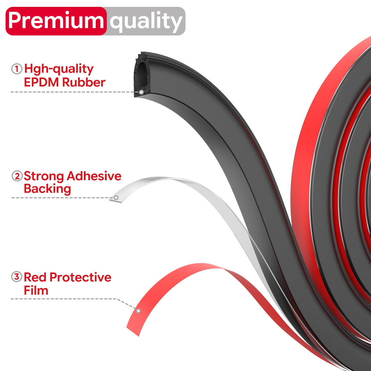 UIOCSSC EPDM D-shaped trailer seal provides durable moisture defense