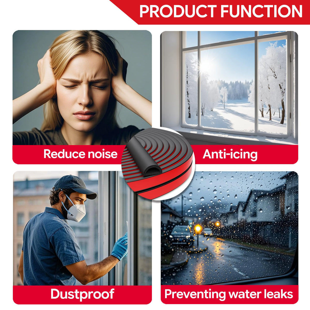 UIOCSSC RV, car, boat sealing strip reduces dust, wind, water intrusion while sealing gaps.