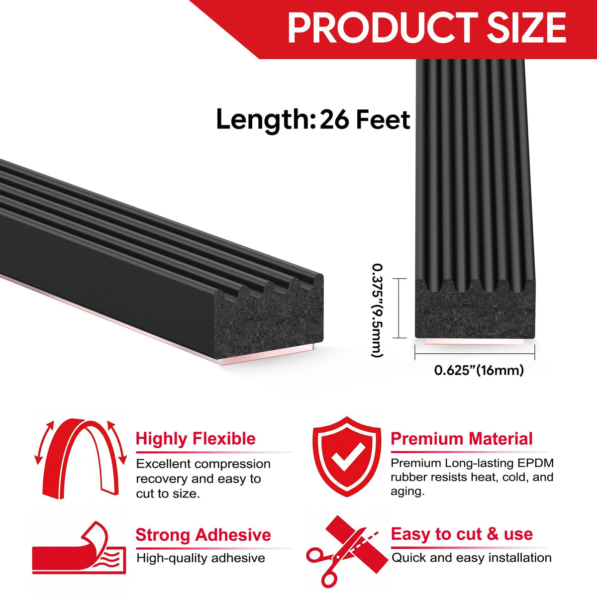 UIOCSSC waterproof boat hatch seal for exterior moisture protection