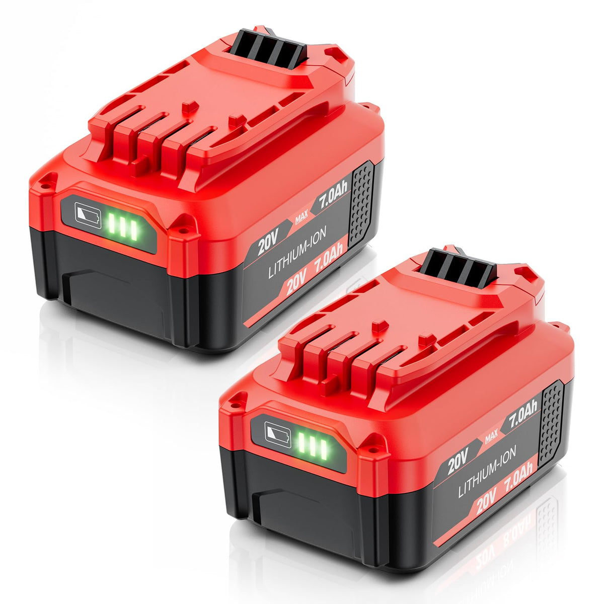 Uionvot 7.0Ah battery pack for Craftsman 20V tools with long runtime capability.