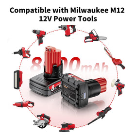Uionvot 18V battery with high capacity supports over 1000 recharge cycles.
