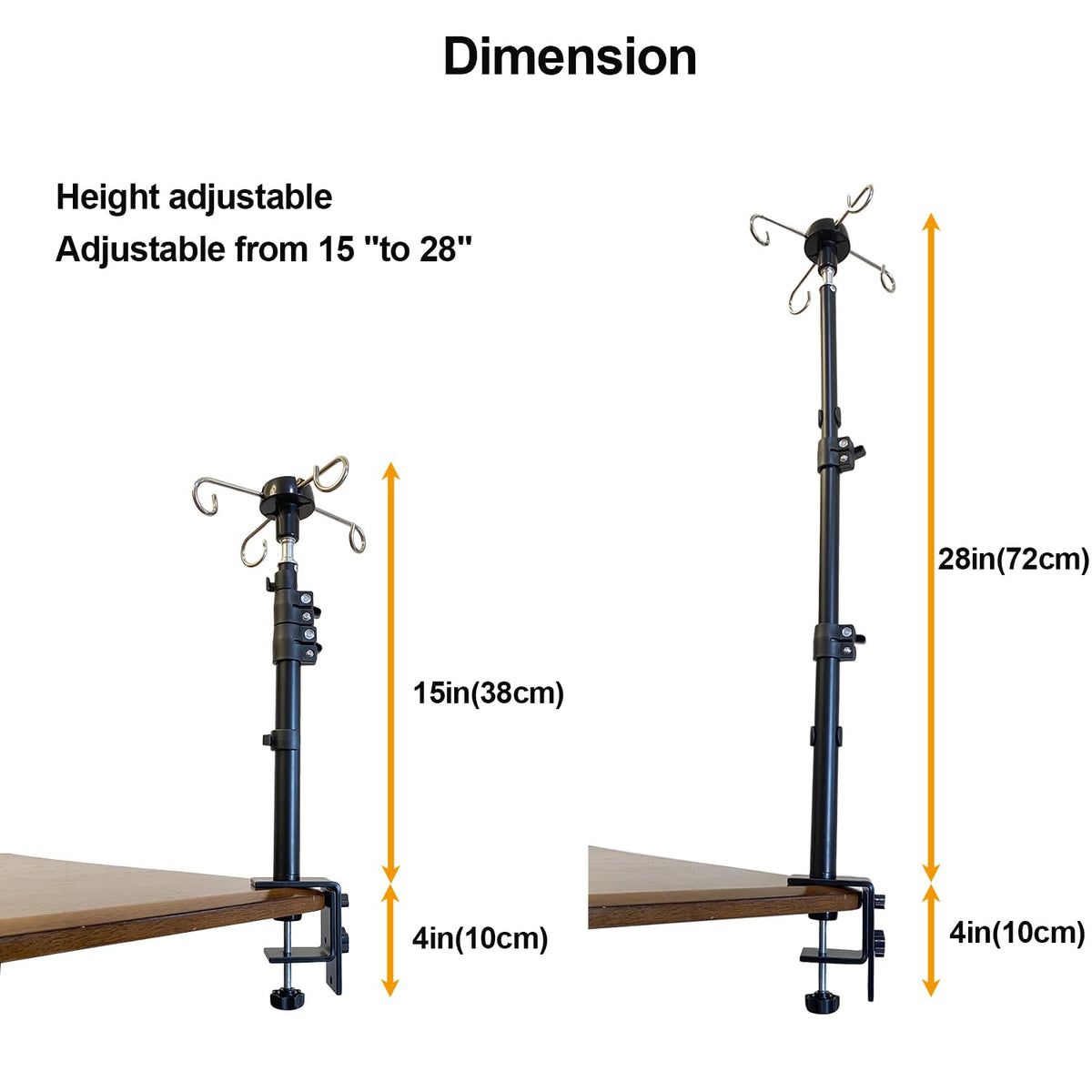 UISKOOPW rotary tool hanger table clamp demonstrates tool-free installation.