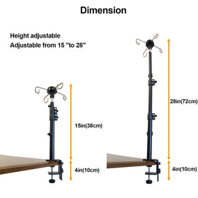 UISKOOPW rotary tool hanger table clamp demonstrates tool-free installation.
