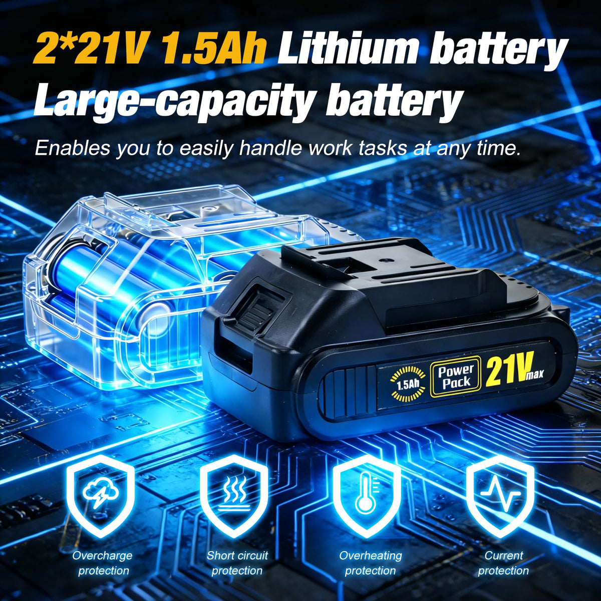 Uiuqekel 25+1-clutch prevents over-tightening for precise screw driving