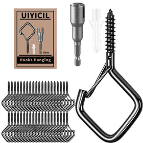 Uiyicil heavy duty eye screw hook for hanging plants with windproof locking