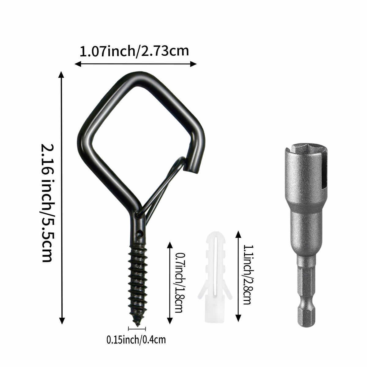 Uiyicil outdoor string light hook in black for secure patio illumination