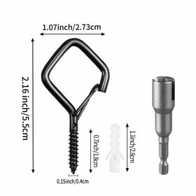 Uiyicil outdoor string light hook in black for secure patio illumination