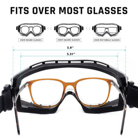 UKNOW Safety Goggles Adjustable Strap provides a customizable, comfortable fit.
