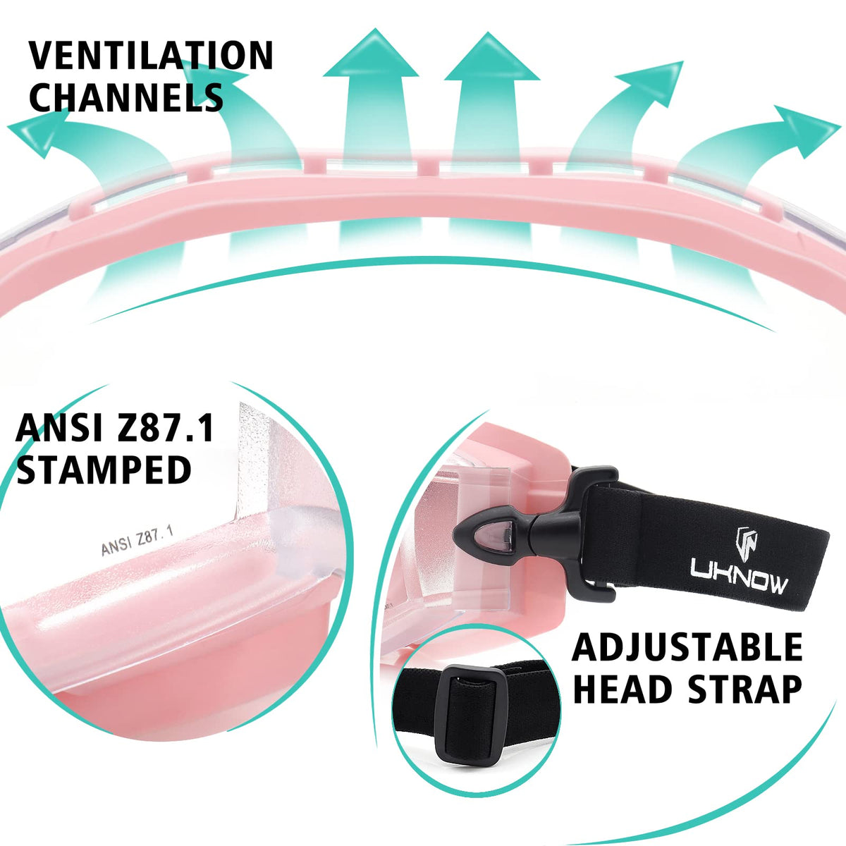 UKNOW UV-blocking goggles provide protective outdoor use and sun glare reduction