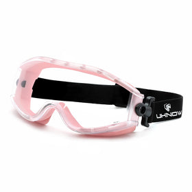 UKNOW Safety Goggles Over Glasses with anti-fog clear lens for crystal-clear lab visibility