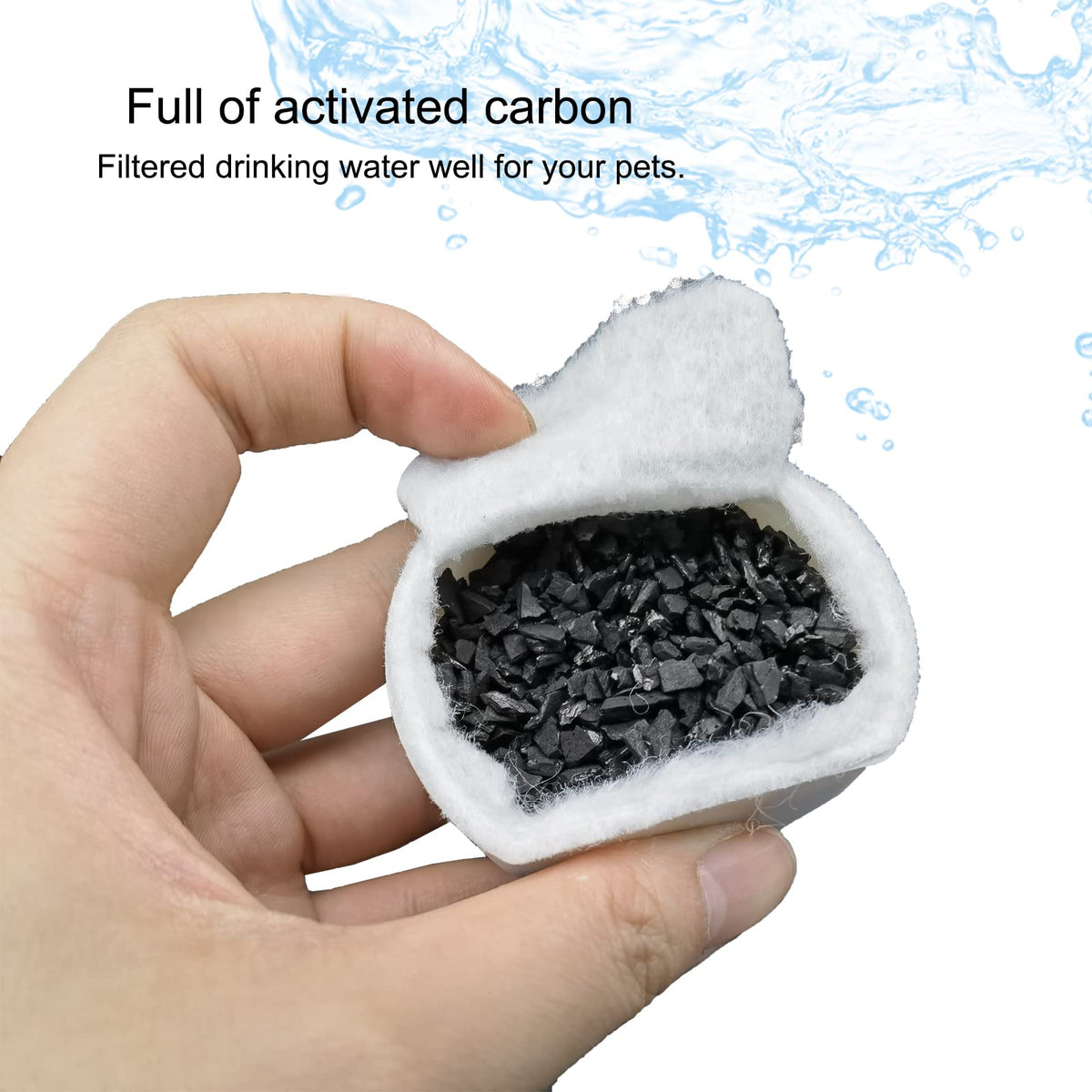 Ukulork foam pre-filters trap hair and particles for cleaner fountain water