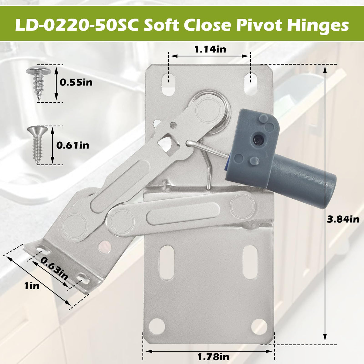 ulapithi LD-0220-50SC installed on cabinet doors for smooth operation.