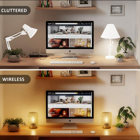 ULAROOM accent lamp adds warmth to coffee table decor