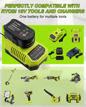 ULATI 18V battery LED indicator displays current charge at a glance.