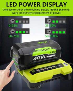 ULATI Ryobi 40V 7.5Ah two-pack packaging and contents