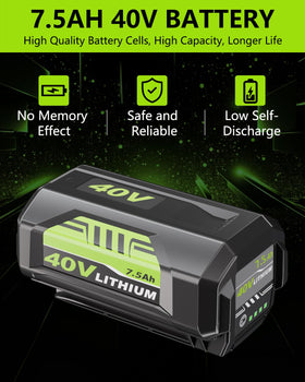 ULATI Ryobi 40V 7.5Ah battery safety protections against overcharge and overheating