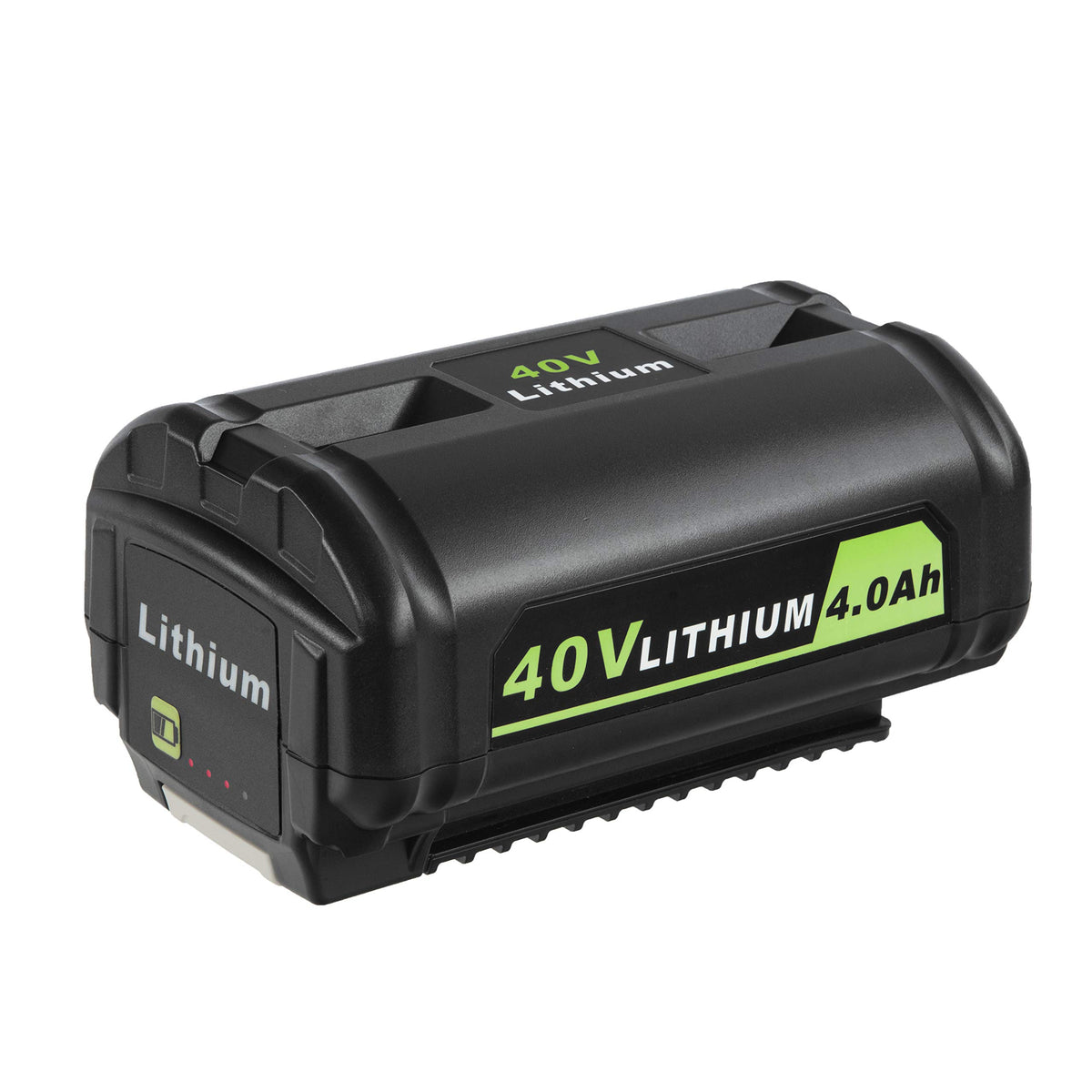 ULDERTRA Ryobi 40V battery with LED indicators shows remaining power.