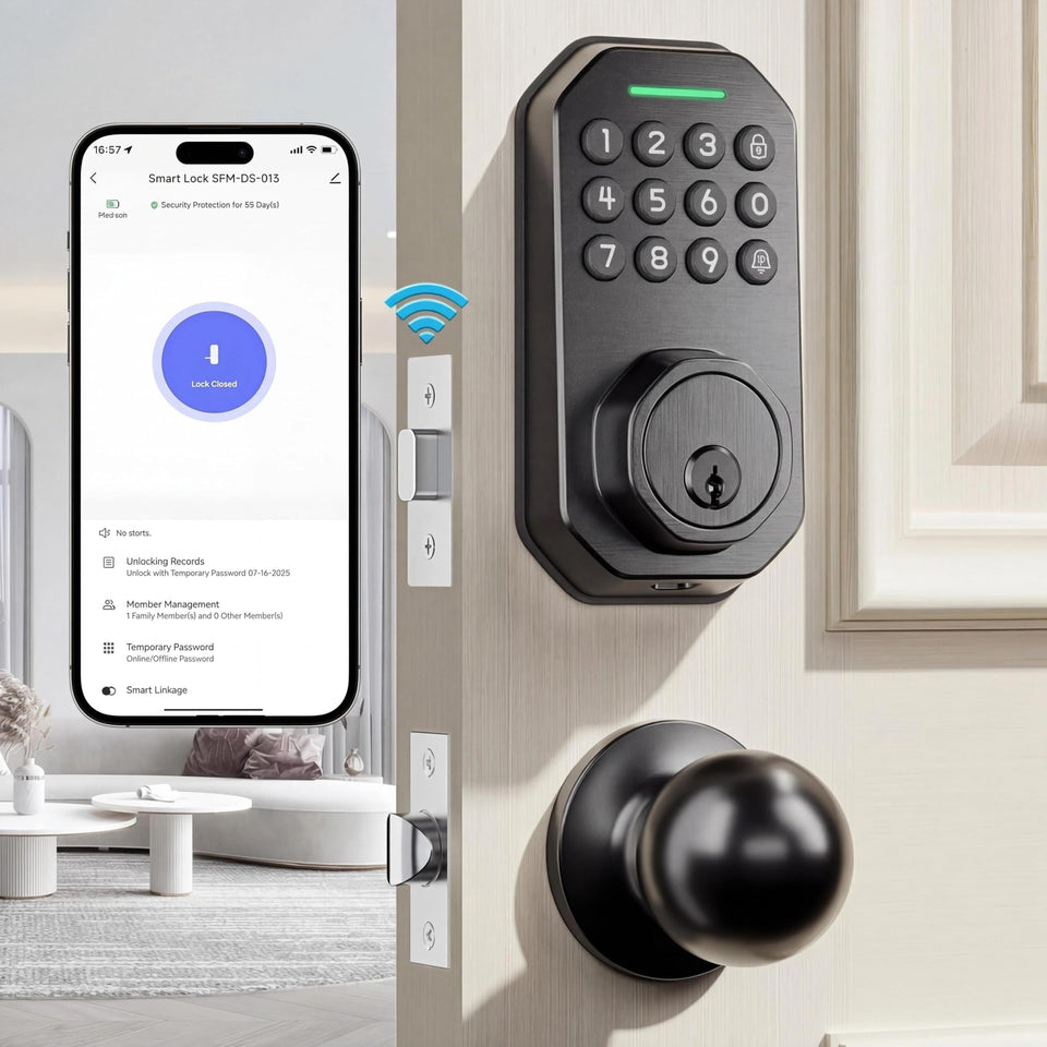 Ulecoce keyless entry lock front door with WiFi control for smart homes