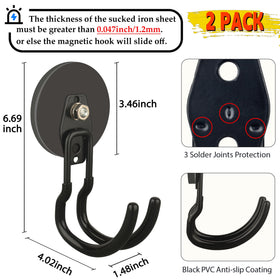 ULIBERMAGNET Bent hook design provides balanced weight distribution, preventing slips.