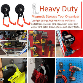 ULIBERMAGNET rubber-coated magnet hook keeps workshops organized and items secure.