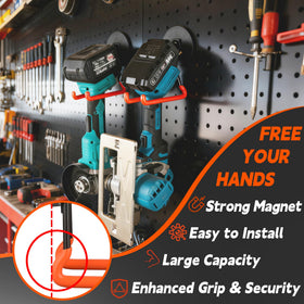 ULIBERMAGNET extension-cord storage hook keeps cables off the floor.
