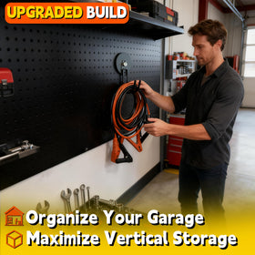 ULIBERMAGNET Garage workspace magnetic hook supports heavier loads and easy reach.
