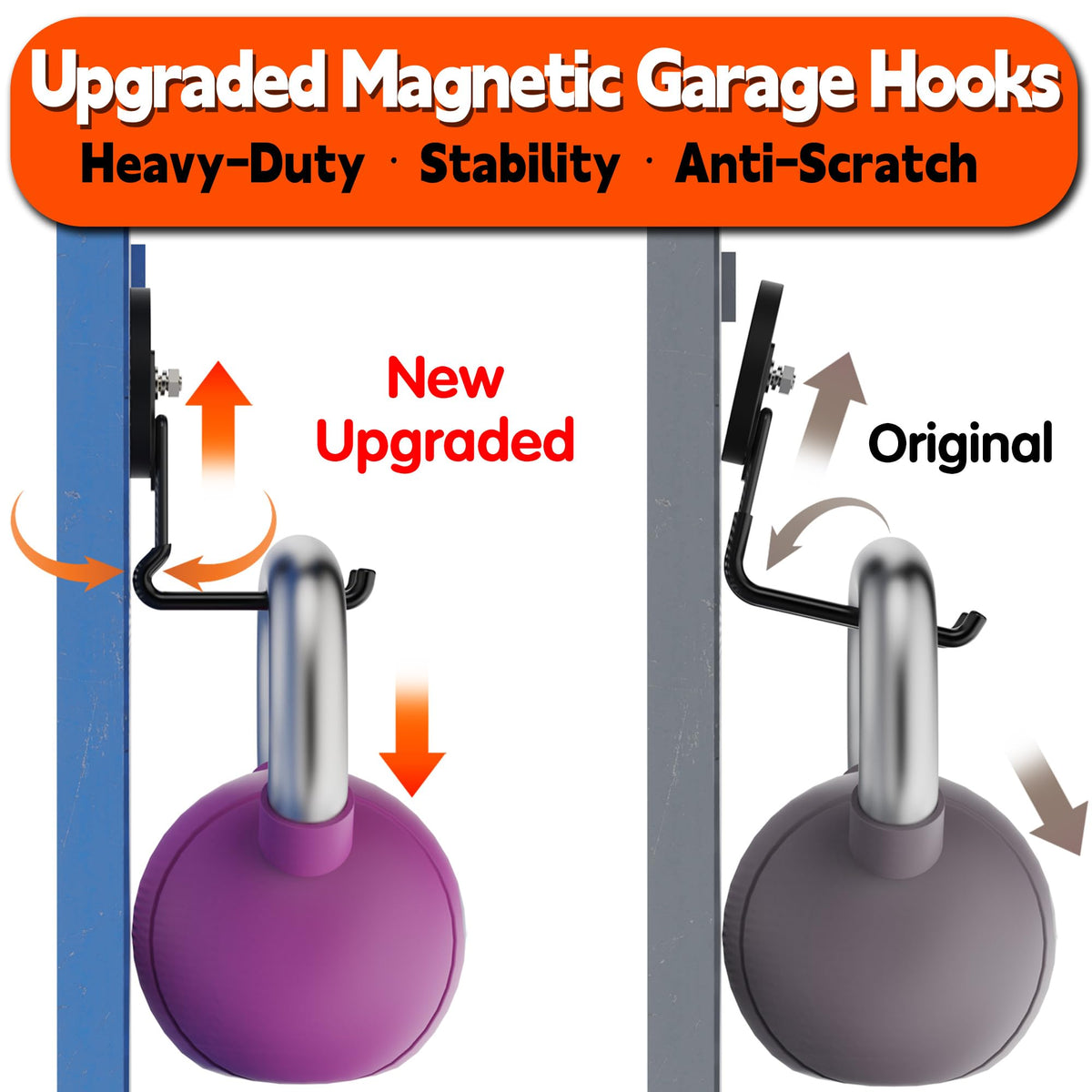 ULIBERMAGNET Giant Hooks soft rubber coating protects tool surfaces