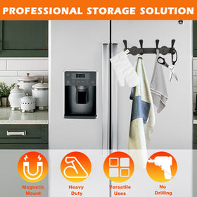 ULIBERMAGNET hanging coats, bags, and hats easily on magnetic hooks.
