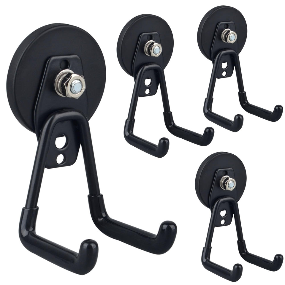 ULIBERMAGNET heavy-duty magnetic garage hook close-up showing strong hold