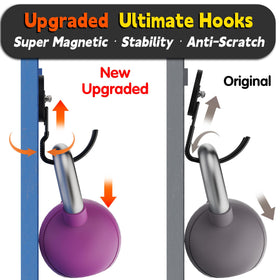 ULIBERMAGNET Heavy-duty magnetic hook organizes garage spaces and tool storage.