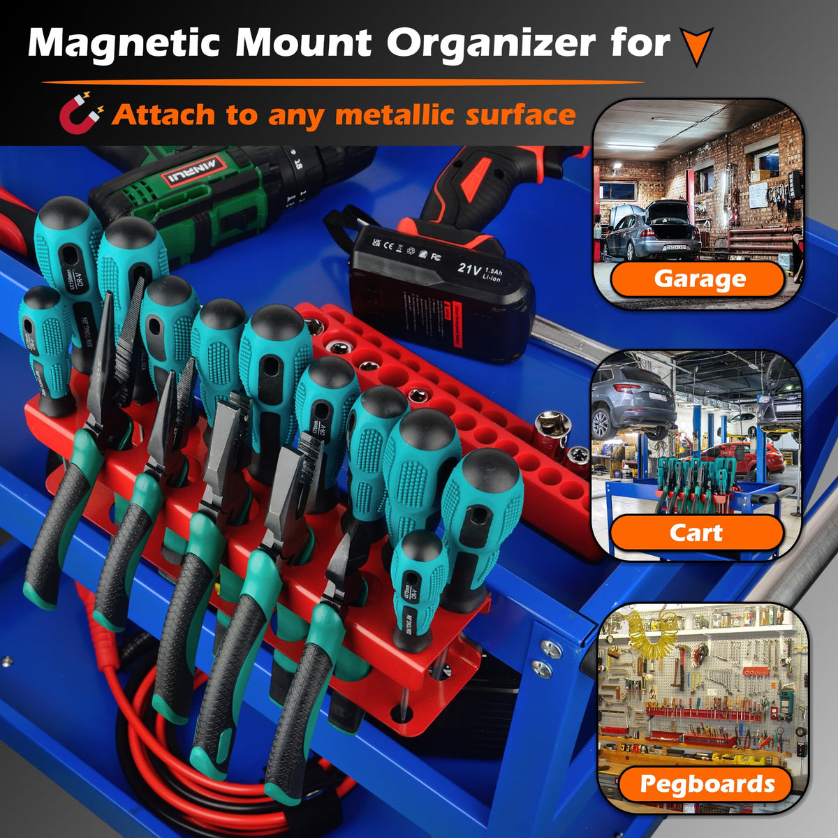ULIBERMAGNET heavy-duty plier holder keeps tools secure on metal surfaces