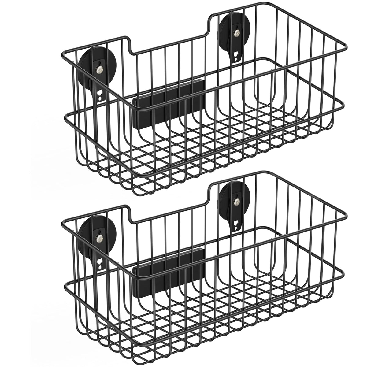ULIBERMAGNET magnetic basket large capacity on a fridge for organized storage.