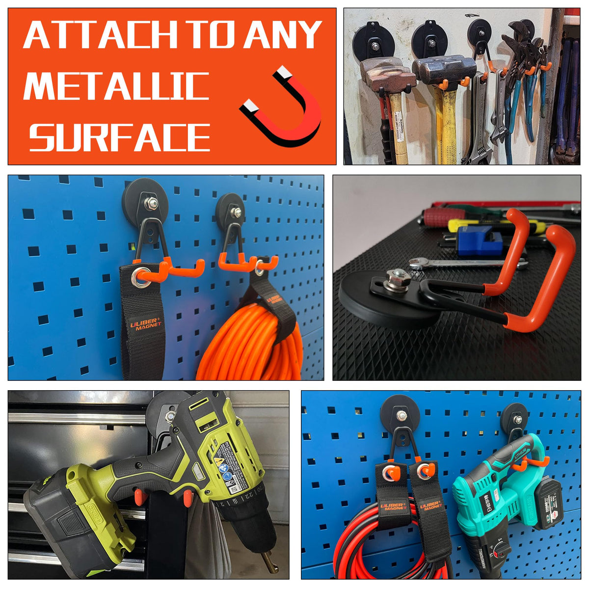 No-drill installation on metal surface with strong hold.