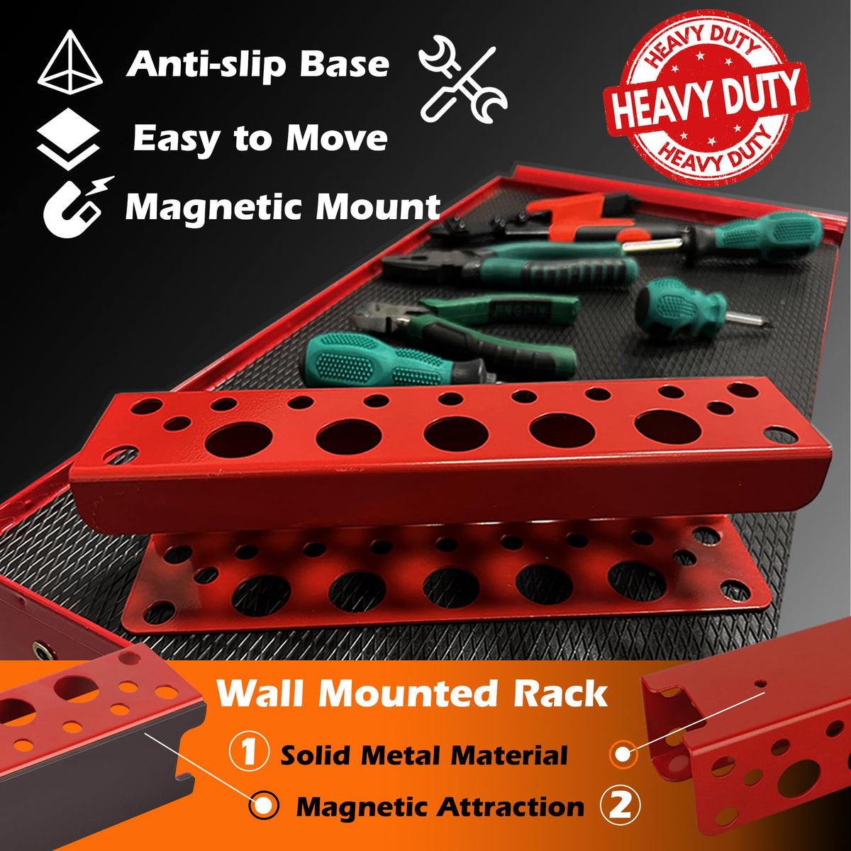 ULIBERMAGNET reinforced steel construction ensures durable tool storage