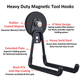 ULIBERMAGNET rubber-coated magnet hook protecting surfaces from scratches during use