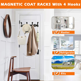 ULIBERMAGNET rubber-coated magnets protect surfaces while keeping items secure on fridge.
