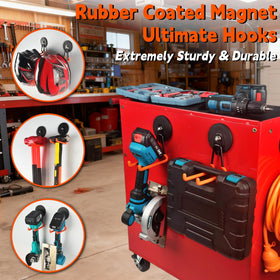 ULIBERMAGNET strong hold on power tools using a magnetic hook.