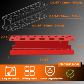 ULIBERMAGNET two-layer tool rack with 18 slots for easy access
