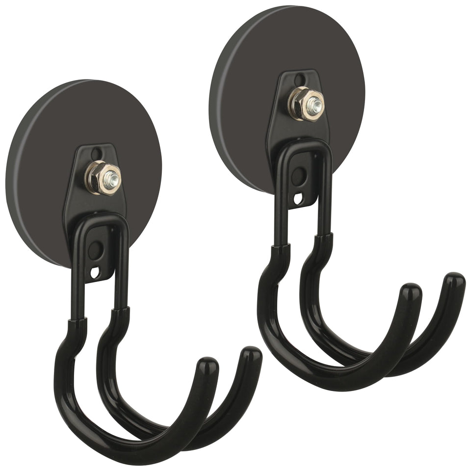 ULIBERMAGNET Upgraded Extra Large Magnetic Hooks securely grip metal surfaces for clutter-free organization.