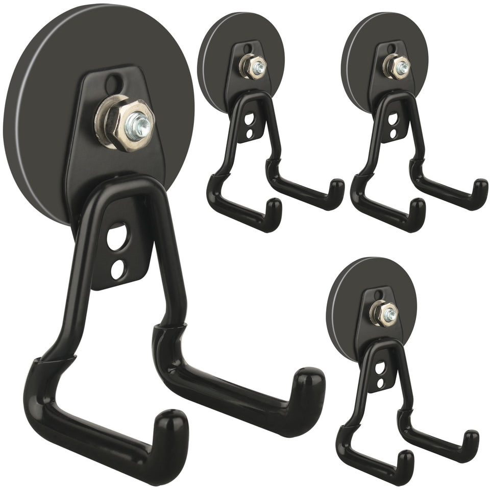 ULIBERMAGNET upgraded large magnetic hook on a shelf holding tools securely.