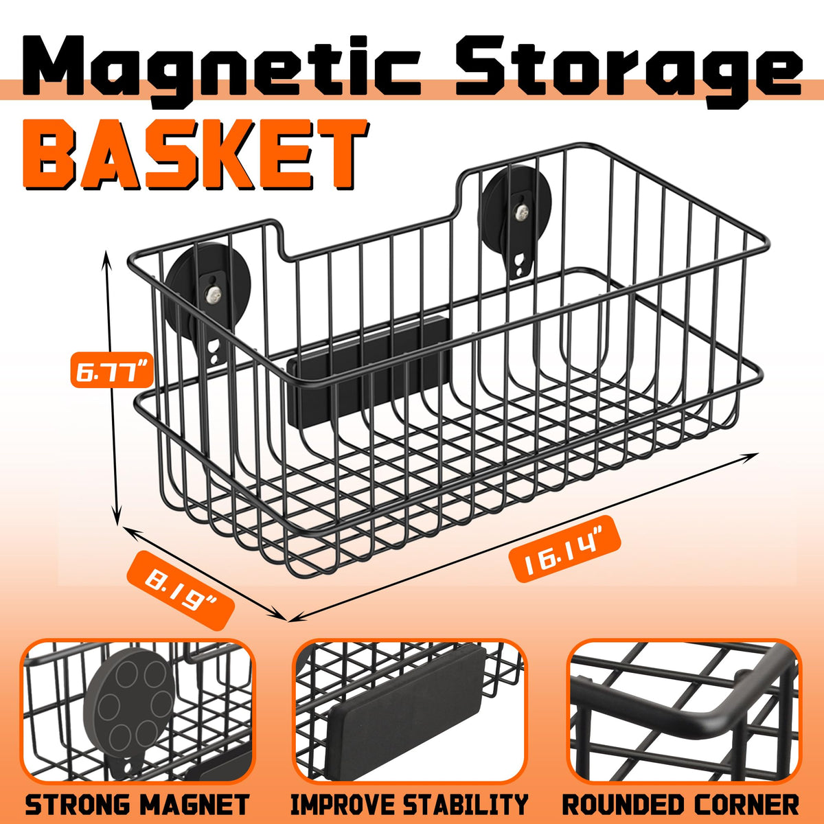 ULIBERMAGNET wire mesh shelf organizer on wall transforming vertical space.