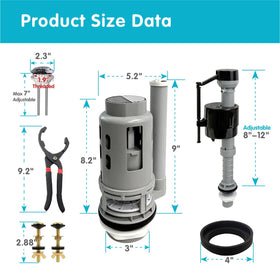 Ulinlo Pouly dual-flush button offers easy, two-mode operation for versatile flushing.