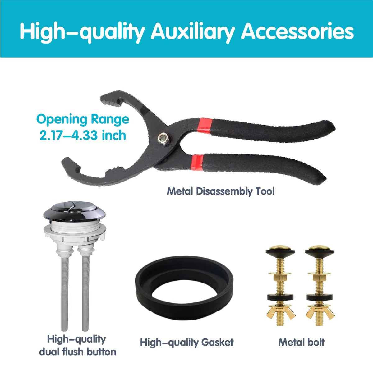 Ulinlo Pouly metal tongs help secure components during installation.