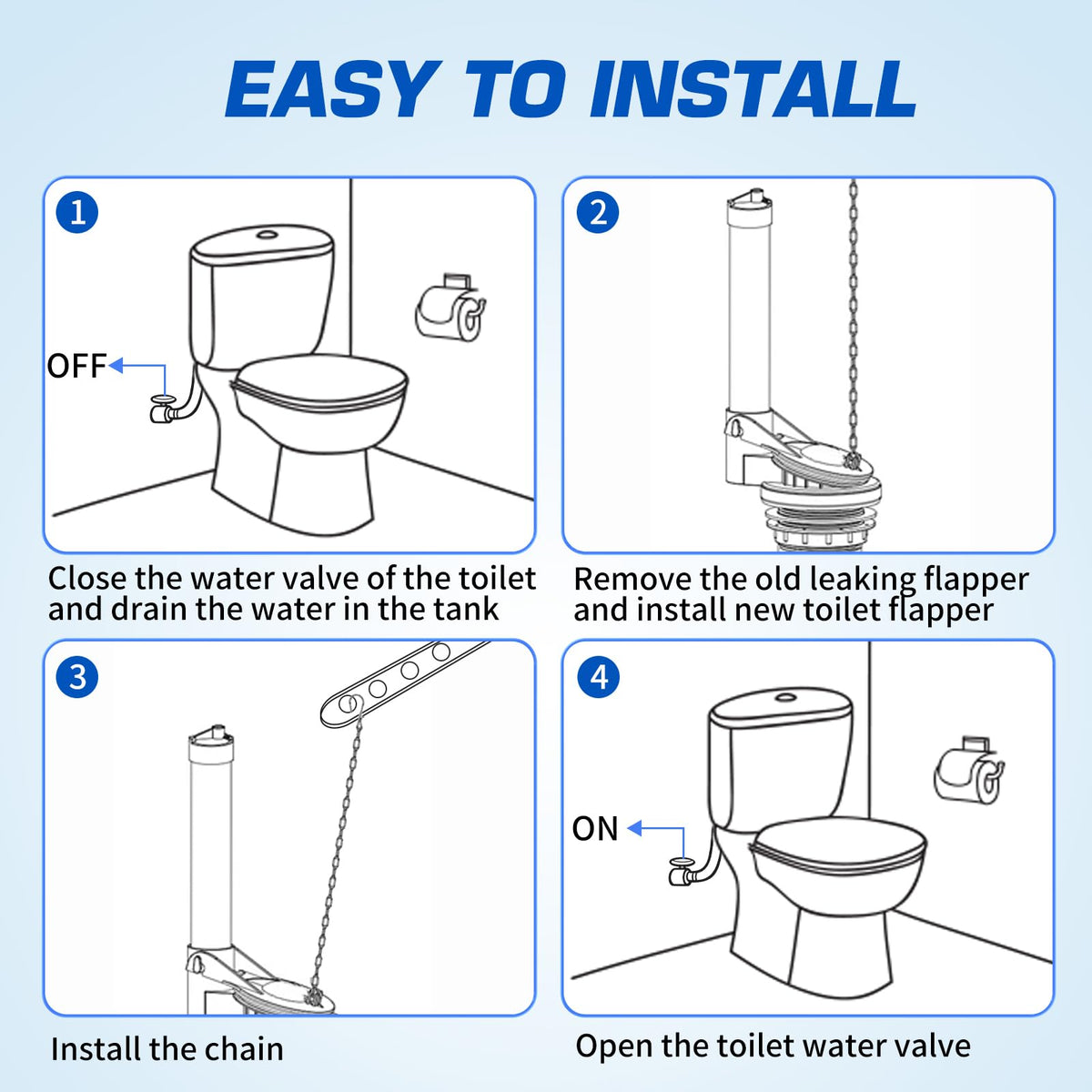 Ullnosoo tool-free installation lets you replace quickly and easily.