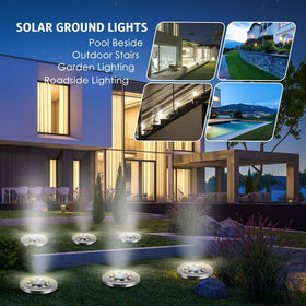 OULONGER solar ground light solar panels charging quickly in sun