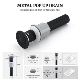 Ultimate Unicorn pop-up drain included for a complete, tidy vanity setup.