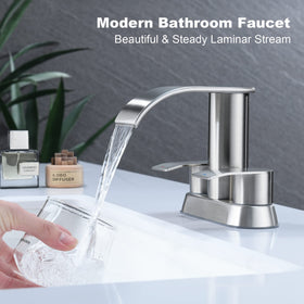 Ultimate Unicorn two handles provide precise water control in a sleek brushed nickel finish.