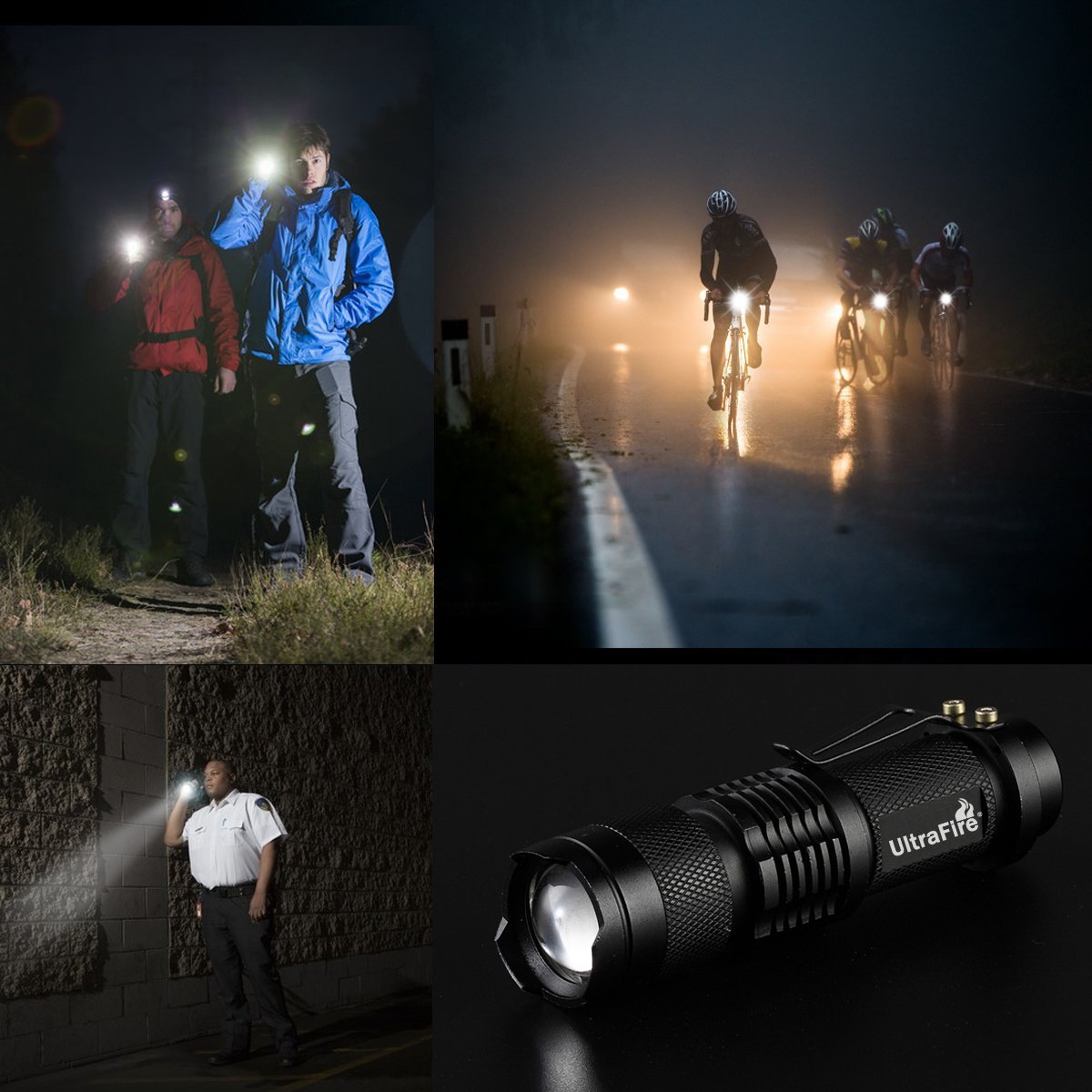 ULTRAFIRE compact design fits easily in pockets or bags.